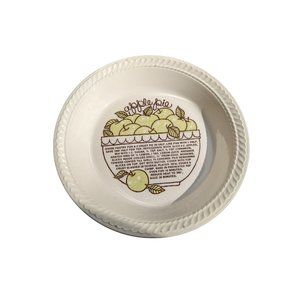 Royal China, Jeannette, Apple Pie, Deep Dish Pie Plate 11", vintage